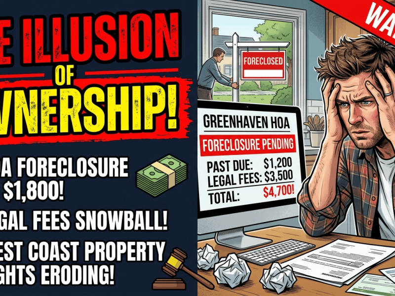 How HOAs Legally Steal Your Home (WA, OR, CA Property Rights&nbsp;Crisis)